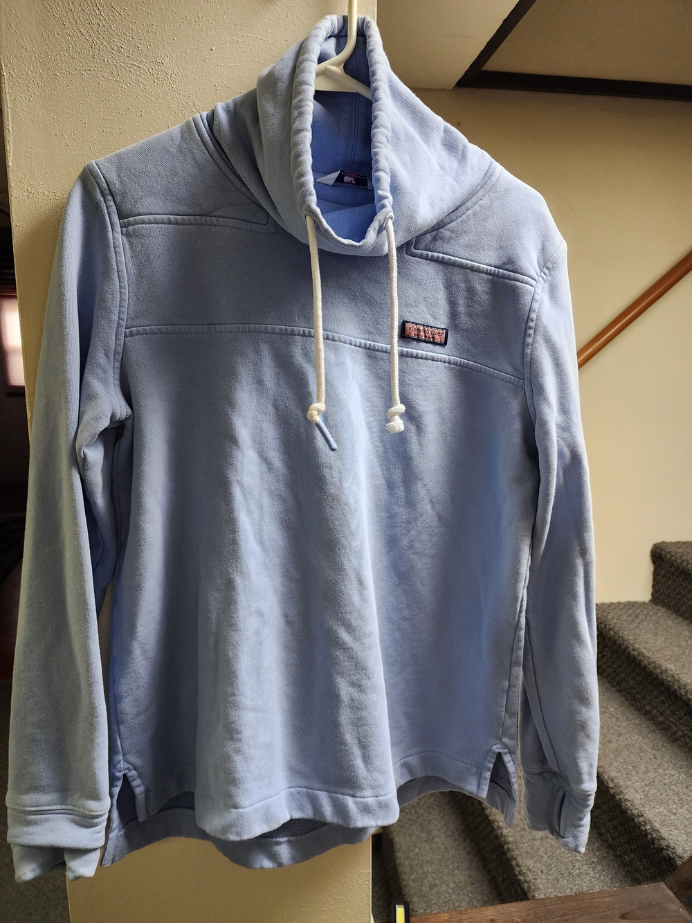 Vineyard Vines Womens Sz S Light Blue Pullover Funnel Neck Sweater